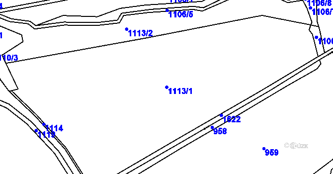 Parcela st. 1113/1 v KÚ Ledce u Kladna, Katastrální mapa