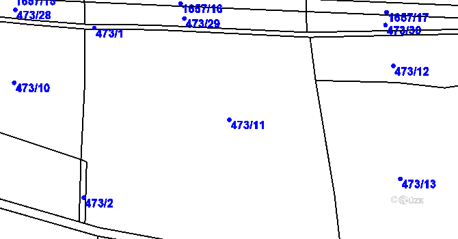 Parcela st. 473/11 v KÚ Ledce u Kladna, Katastrální mapa