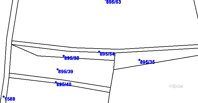 Parcela st. 895/54 v KÚ Ledce u Kladna, Katastrální mapa