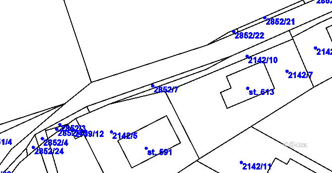 Parcela st. 2142/6 v KÚ Ledce u Plzně, Katastrální mapa