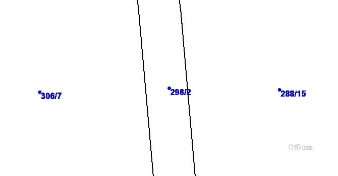 Parcela st. 298/2 v KÚ Ledce u Plzně, Katastrální mapa