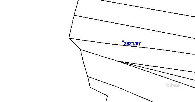 Parcela st. 2621/1 v KÚ Ledce u Plzně, Katastrální mapa