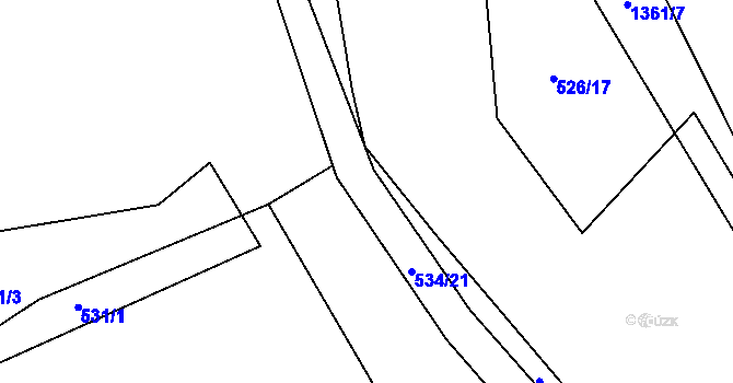 Parcela st. 534/20 v KÚ Ledce u Plzně, Katastrální mapa