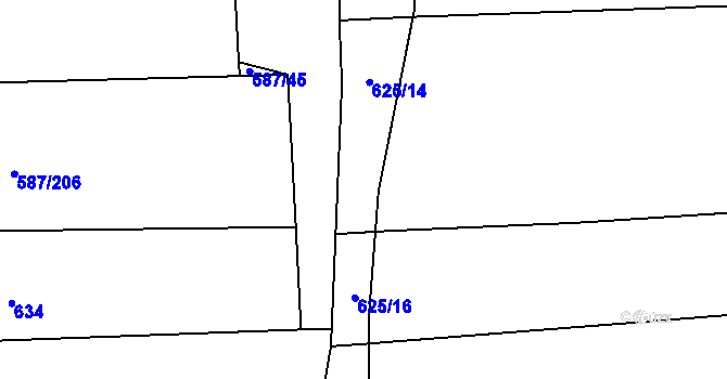 Parcela st. 625/15 v KÚ Ledce u Plzně, Katastrální mapa