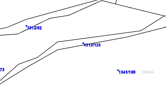 Parcela st. 1312/125 v KÚ Ledce u Plzně, Katastrální mapa