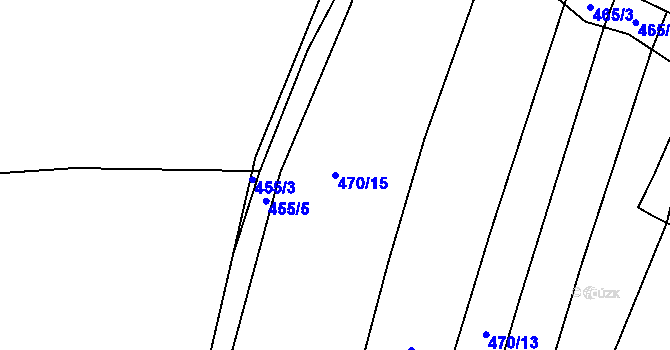 Parcela st. 470/15 v KÚ Příšov, Katastrální mapa
