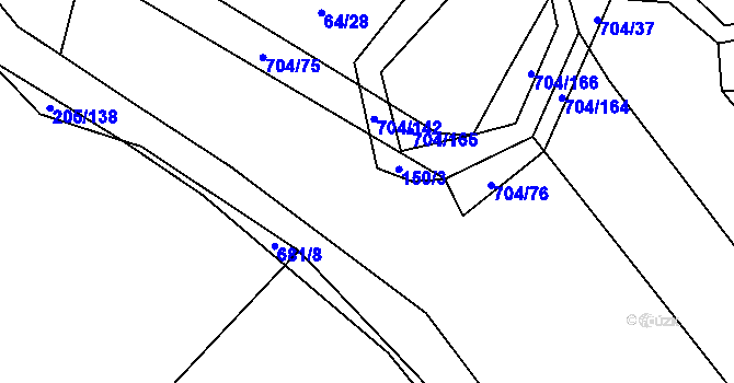 Parcela st. 135/39 v KÚ Příšov, Katastrální mapa