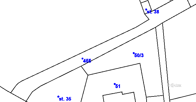 Parcela st. 105/9 v KÚ Klášter nad Dědinou, Katastrální mapa
