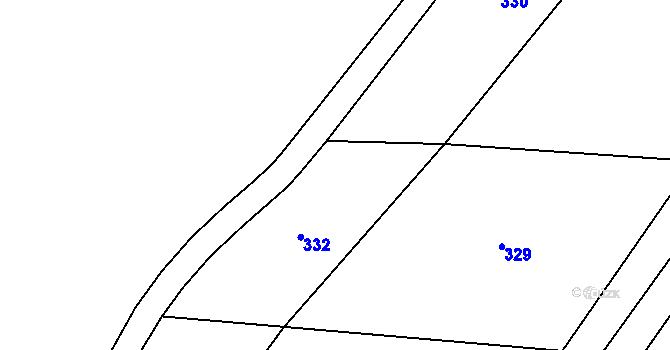 Parcela st. 221 v KÚ Klášter nad Dědinou, Katastrální mapa