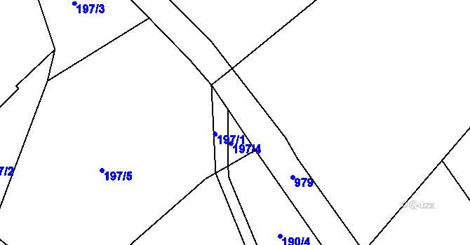 Parcela st. 641/11 v KÚ Ledce, Katastrální mapa