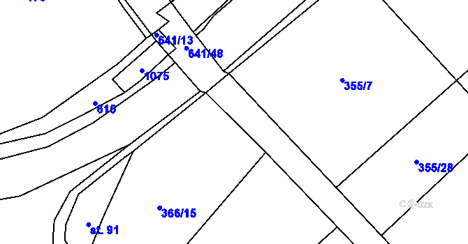 Parcela st. 641/46 v KÚ Ledce, Katastrální mapa