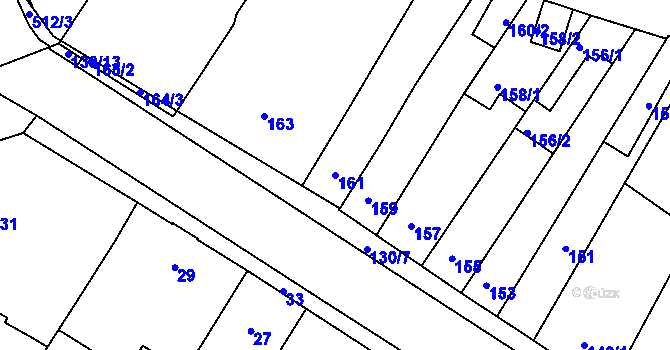 Parcela st. 161 v KÚ Ledce u Židlochovic, Katastrální mapa