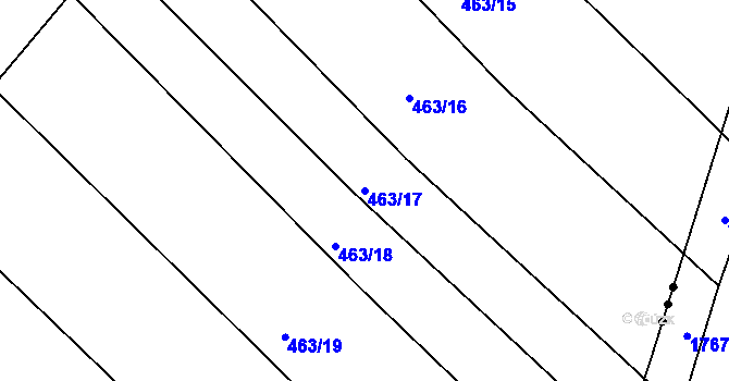 Parcela st. 463/17 v KÚ Ledce u Židlochovic, Katastrální mapa