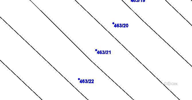 Parcela st. 463/21 v KÚ Ledce u Židlochovic, Katastrální mapa
