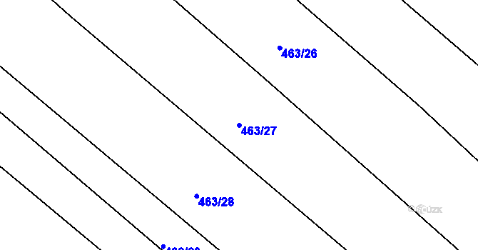 Parcela st. 463/27 v KÚ Ledce u Židlochovic, Katastrální mapa