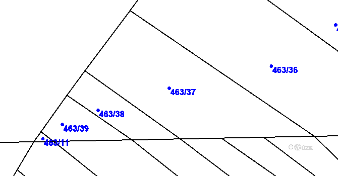Parcela st. 463/37 v KÚ Ledce u Židlochovic, Katastrální mapa