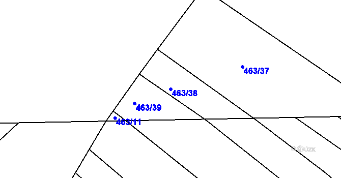 Parcela st. 463/38 v KÚ Ledce u Židlochovic, Katastrální mapa