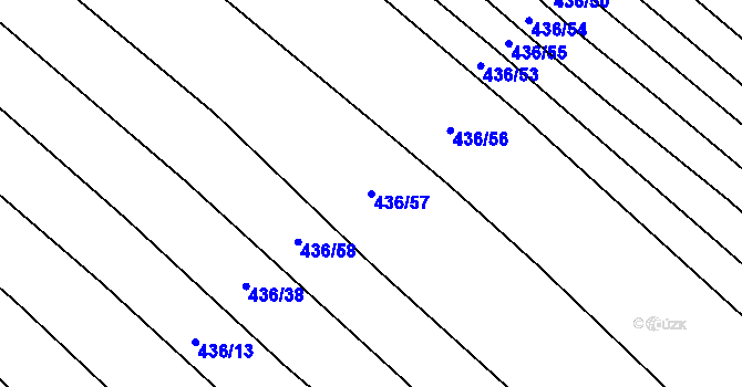 Parcela st. 436/57 v KÚ Ledce u Židlochovic, Katastrální mapa