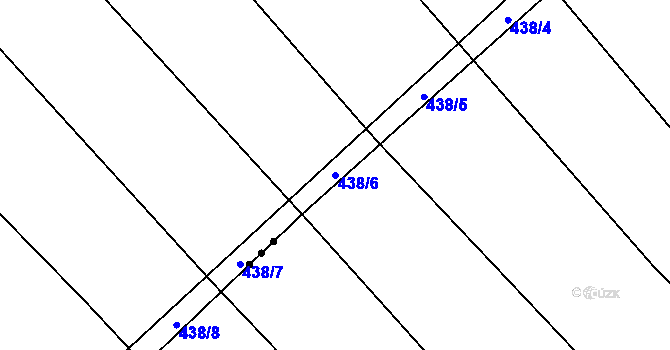 Parcela st. 438/6 v KÚ Ledce u Židlochovic, Katastrální mapa
