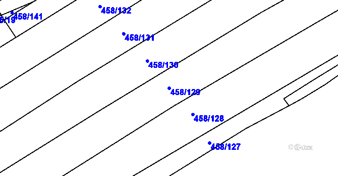 Parcela st. 458/129 v KÚ Ledce u Židlochovic, Katastrální mapa