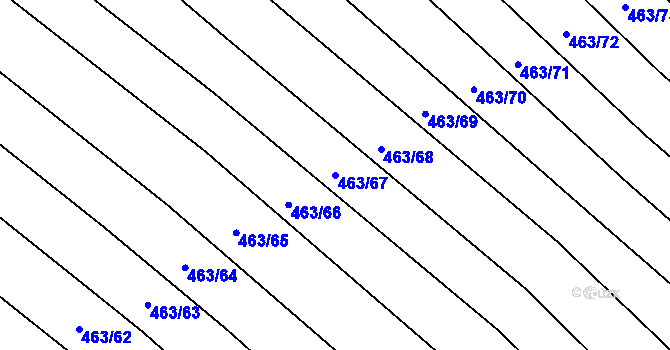Parcela st. 463/67 v KÚ Ledce u Židlochovic, Katastrální mapa