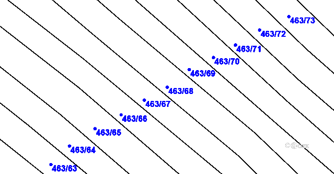 Parcela st. 463/68 v KÚ Ledce u Židlochovic, Katastrální mapa