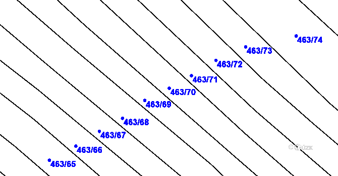Parcela st. 463/70 v KÚ Ledce u Židlochovic, Katastrální mapa