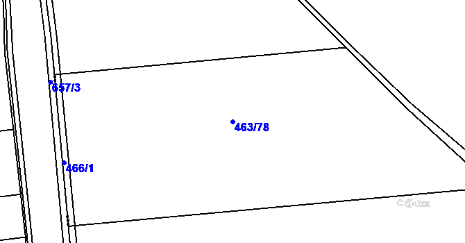 Parcela st. 463/78 v KÚ Ledce u Židlochovic, Katastrální mapa