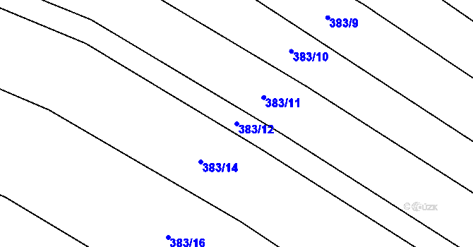 Parcela st. 383/12 v KÚ Ledce u Židlochovic, Katastrální mapa