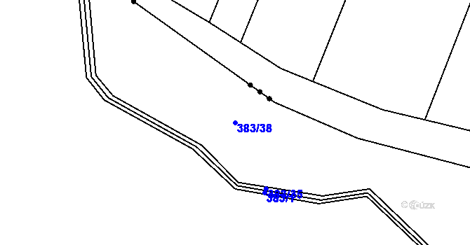 Parcela st. 383/38 v KÚ Ledce u Židlochovic, Katastrální mapa