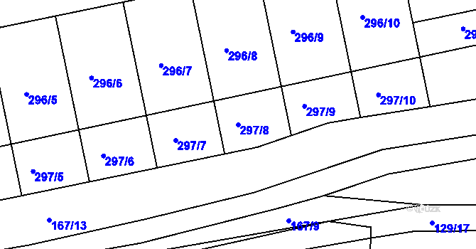 Parcela st. 297/8 v KÚ Ledce u Židlochovic, Katastrální mapa