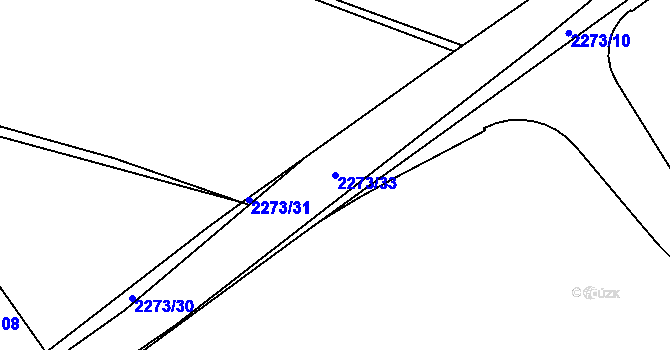 Parcela st. 2273/33 v KÚ Ledeč nad Sázavou, Katastrální mapa
