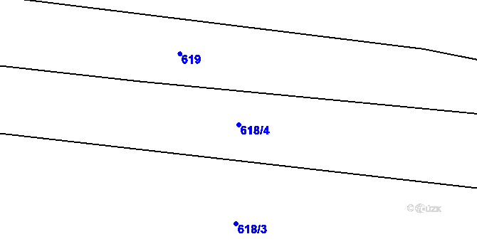 Parcela st. 618/4 v KÚ Ledeč nad Sázavou, Katastrální mapa
