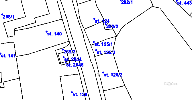 Parcela st. 125/3 v KÚ Ledeč nad Sázavou, Katastrální mapa