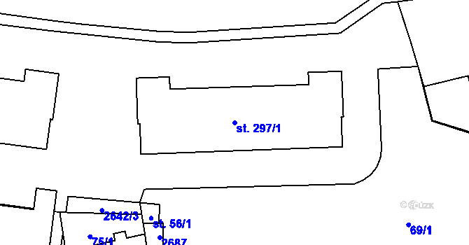 Parcela st. 297/1 v KÚ Ledeč nad Sázavou, Katastrální mapa