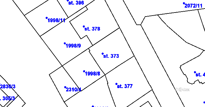 Parcela st. 373 v KÚ Ledeč nad Sázavou, Katastrální mapa