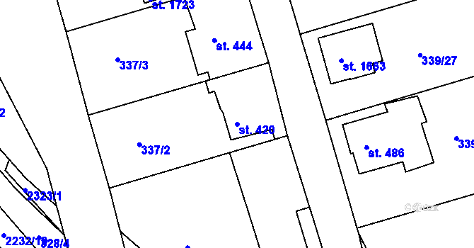 Parcela st. 420 v KÚ Ledeč nad Sázavou, Katastrální mapa