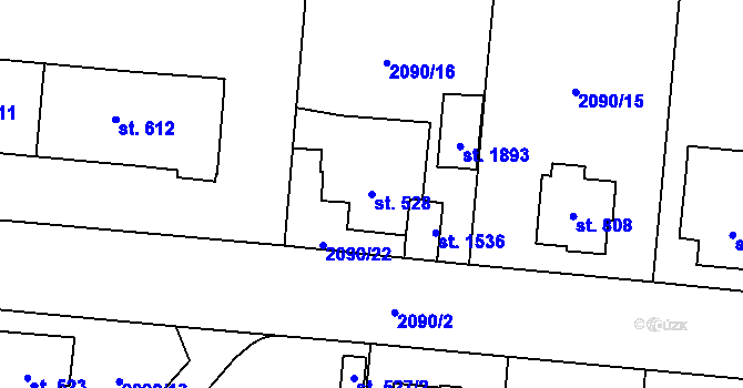 Parcela st. 528 v KÚ Ledeč nad Sázavou, Katastrální mapa