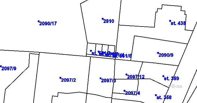 Parcela st. 561/2 v KÚ Ledeč nad Sázavou, Katastrální mapa