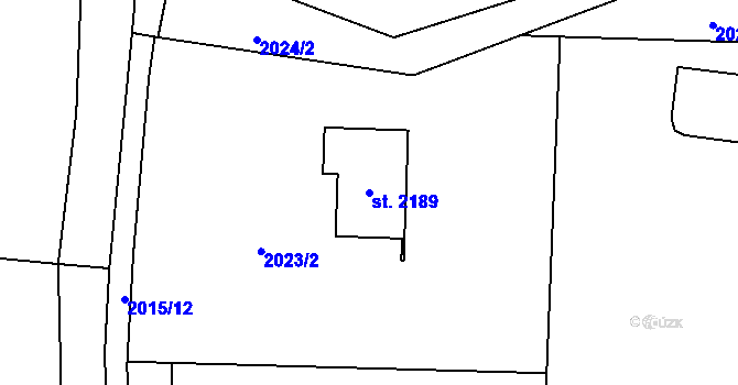 Parcela st. 2189 v KÚ Ledeč nad Sázavou, Katastrální mapa