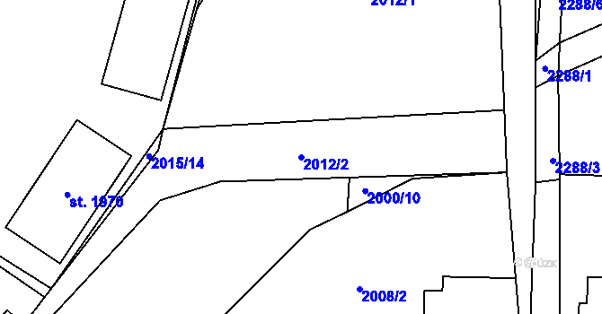 Parcela st. 2012/2 v KÚ Ledeč nad Sázavou, Katastrální mapa