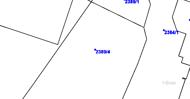 Parcela st. 2389/4 v KÚ Ledeč nad Sázavou, Katastrální mapa