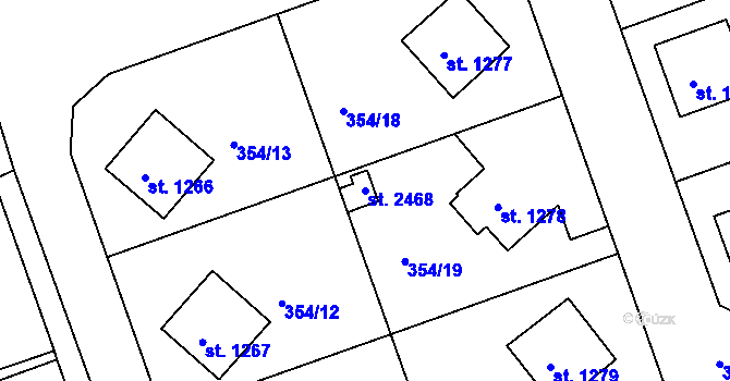 Parcela st. 2468 v KÚ Ledeč nad Sázavou, Katastrální mapa