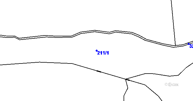 Parcela st. 211/1 v KÚ Ledečko, Katastrální mapa