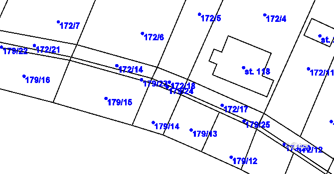 Parcela st. 179/24 v KÚ Ledečko, Katastrální mapa