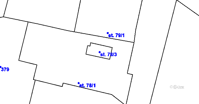 Parcela st. 78/3 v KÚ Ledečky, Katastrální mapa