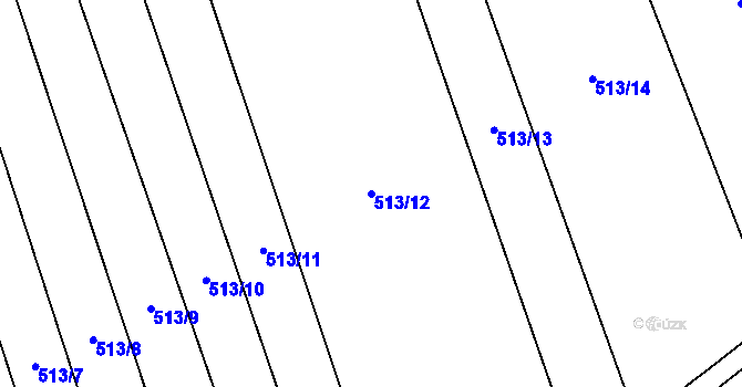 Parcela st. 513/12 v KÚ Ledečky, Katastrální mapa
