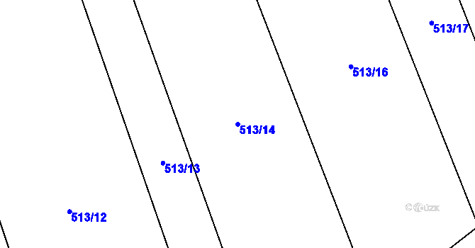 Parcela st. 513/14 v KÚ Ledečky, Katastrální mapa