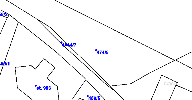 Parcela st. 474/5 v KÚ Ledenice, Katastrální mapa