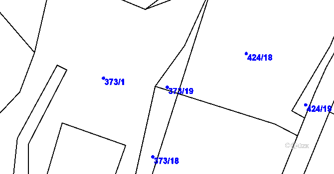 Parcela st. 373/19 v KÚ Ledenice, Katastrální mapa